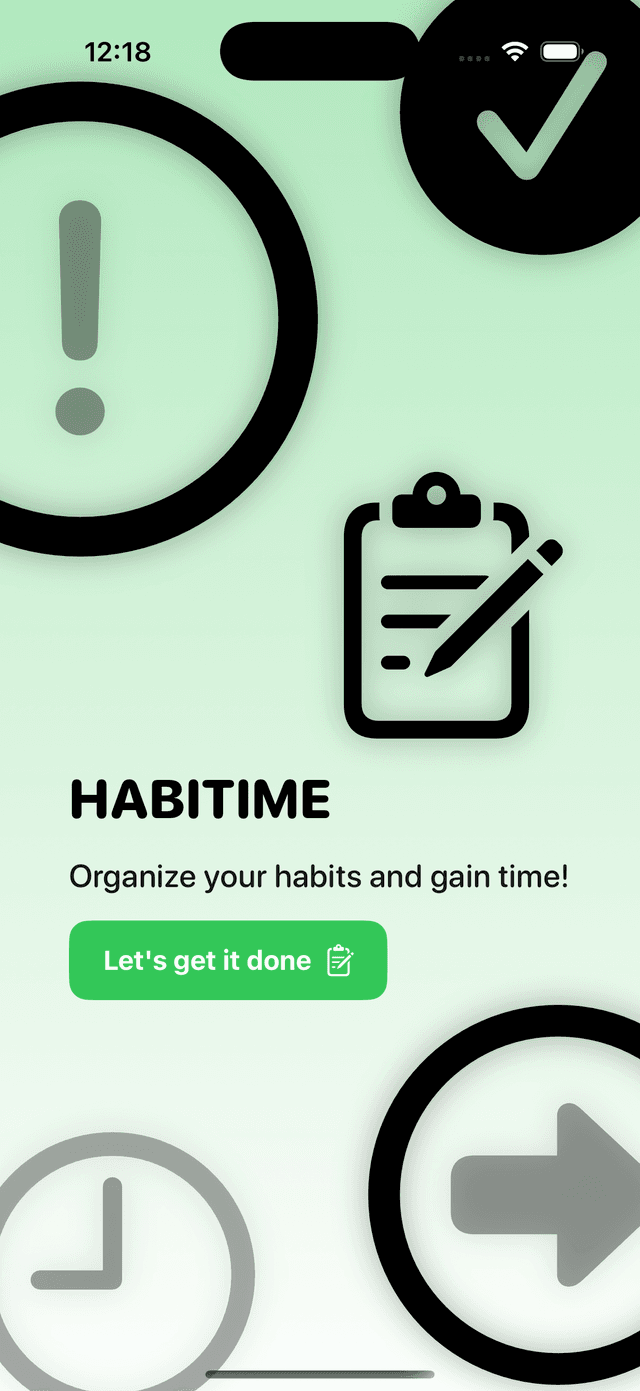 Project 1 - Habitime App - Habit Entry Screen